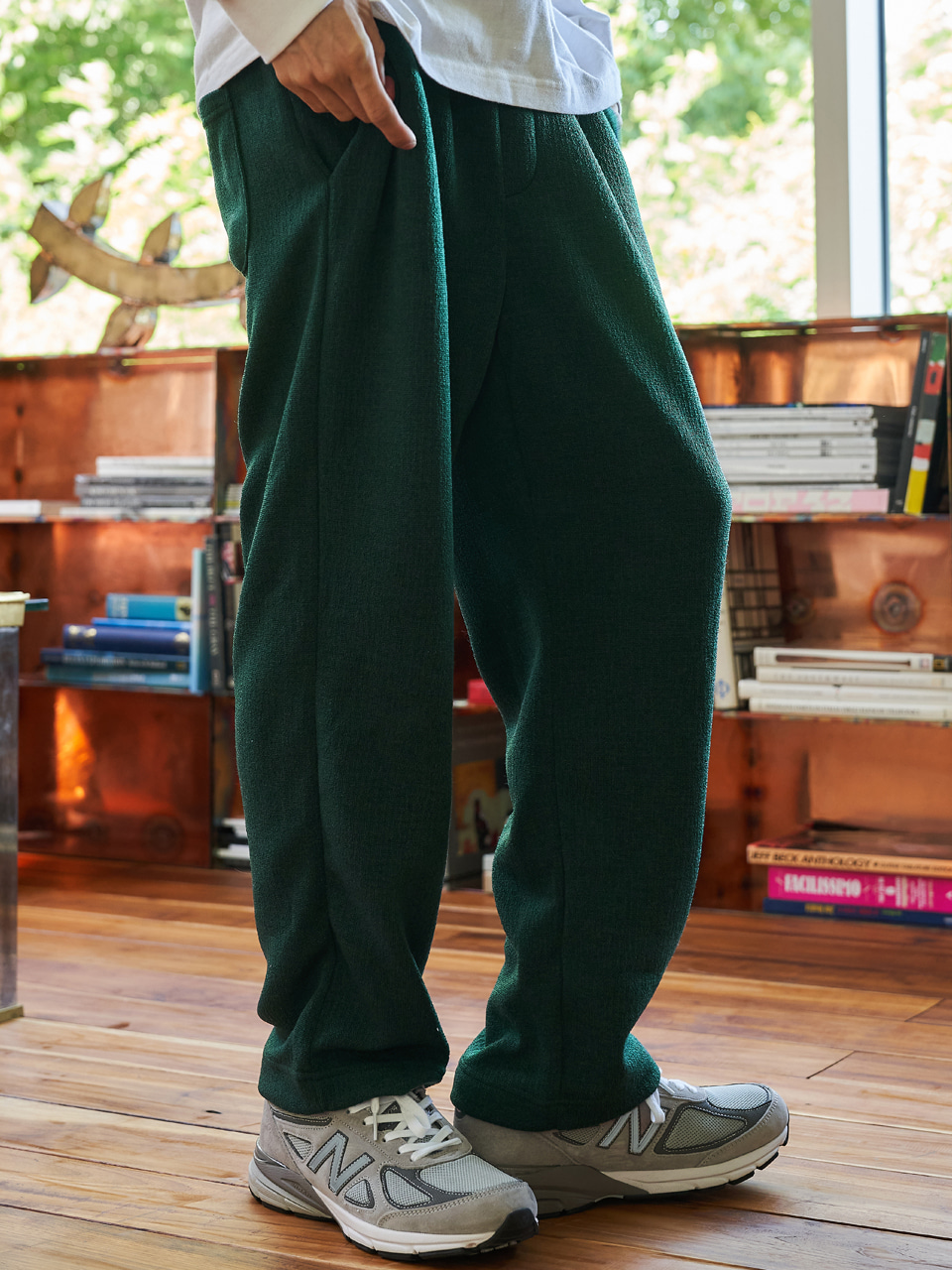 soft knit banding pants [regular fit]_green_남녀공용